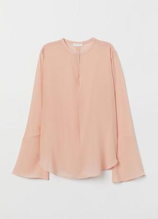 Нежная натуральная шелковая блуза h&m premium