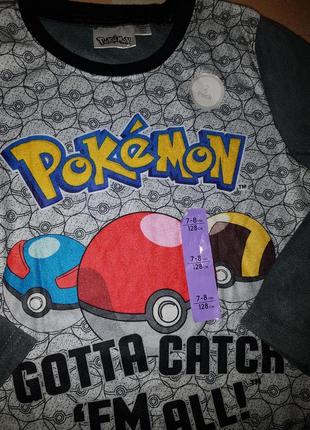 Теплий комплект фліс pokemon, піжама primark 7-8 років 128 см4 фото