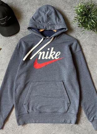 Чоловічий світлий синій повсякденний худі nike оригінал балахон кофта реглан з капюшон найк розмір s