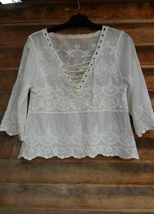 Красивая рубашка с кружевом швейцария.