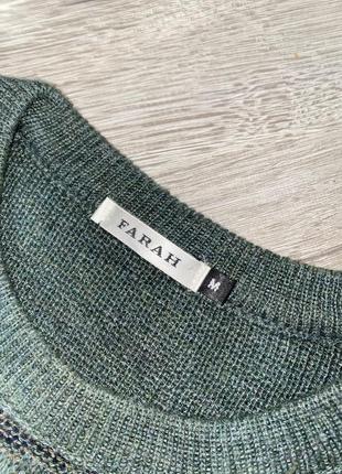 Винтажный свитер джемпер в составе шерсти винтаж farah, m4 фото
