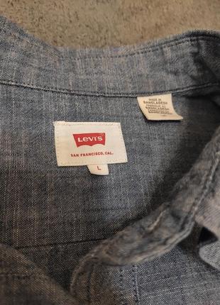 Рубашка коттоновая мужская levi's2 фото