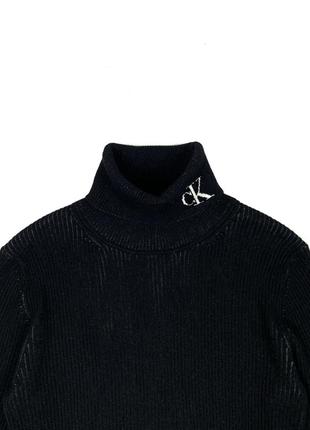 Черный шерстяной гольф calvin klein оригинал водолазка свитер, кофта джемпер3 фото