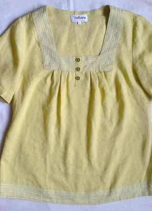 Льняная 100%лен блуза toscane5 фото