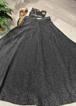 Юбка миди винтаж юбка с люрексом2 фото