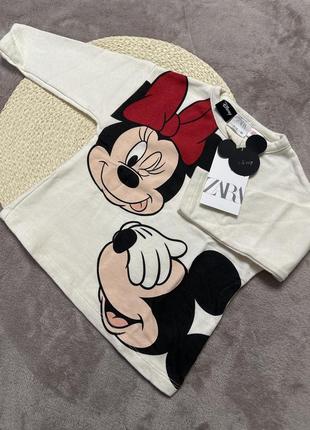 Zara disney minnie mouse скоро кофтинка двониточка петелька