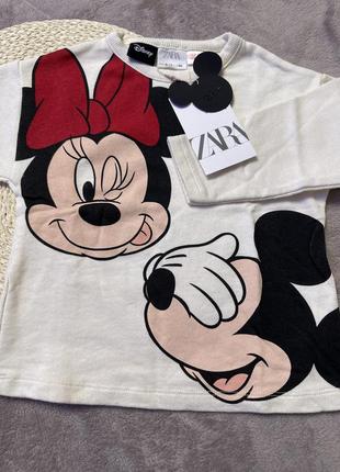 Zara disney minnie mouse скоро кофтинка двониточка петелька2 фото