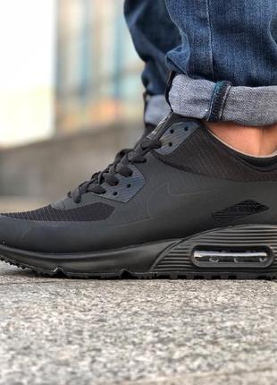 Кроссовки nike air max 90 ultra mid черные7 фото