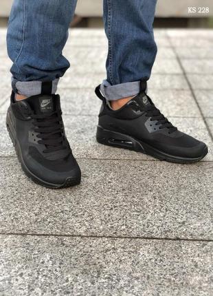 Кроссовки nike air max 90 ultra mid черные4 фото