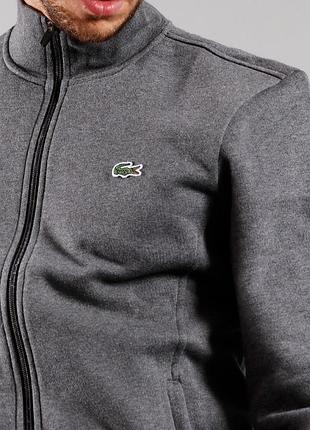 Зипка, кофта, олимпийка lacoste sport fleece zip sweat pitch chine / graphite3 фото