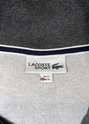 Зипка, кофта, олимпийка lacoste sport fleece zip sweat pitch chine / graphite7 фото