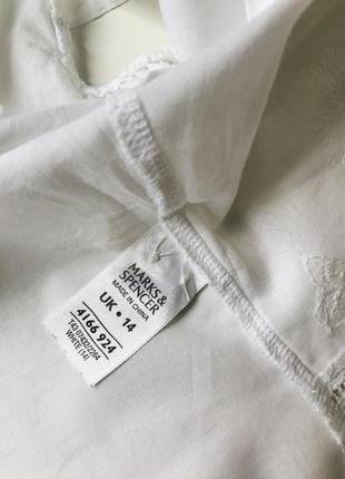 Легкая хлопковая блуза с вышивкой 100% хлопок бохо marks&spencer uk143 фото