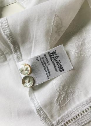 Легкая хлопковая блуза с вышивкой 100% хлопок бохо marks&spencer uk144 фото