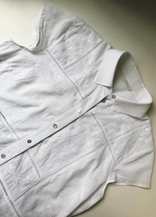 Легкая хлопковая блуза с вышивкой 100% хлопок бохо marks&spencer uk145 фото