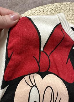 Zara disney minnie mouse скоро кофточка двухниточка петелька цвет молочный5 фото