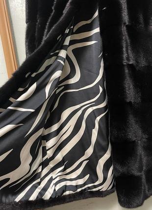 Стильный жилет шуба норка black glama gf ferre поперечка 110 см р.с-м8 фото