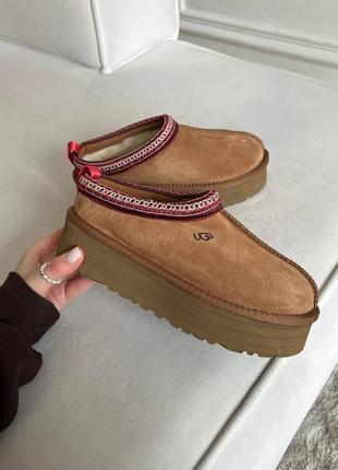 Женские замшевые угги на овчине ugg tasman