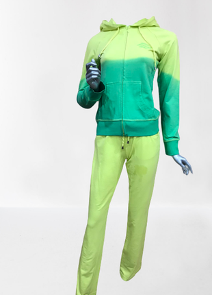 Женский спортивный костюм aqua турция салатовый хлопок1 фото