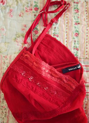 Tally weijl прозорий топ на брительках xs