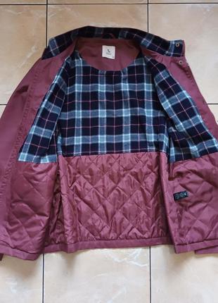 Куртка парка m/l tu коттон с напылением, слегка утепленная, цвет марсала4 фото