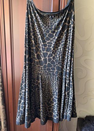 Леопардовая летняя юбка