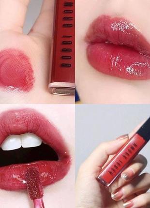 Зволожуючий блиск для губ bobbi brown crushed oil infused gloss відтінок rock & red4 фото