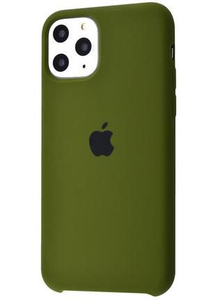 Чехол для iphone 11 pro max silicone case (хаки)