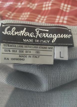 Salvatore ferragamo шикарний комплект двійка натуральна вовна шовк. італія.7 фото