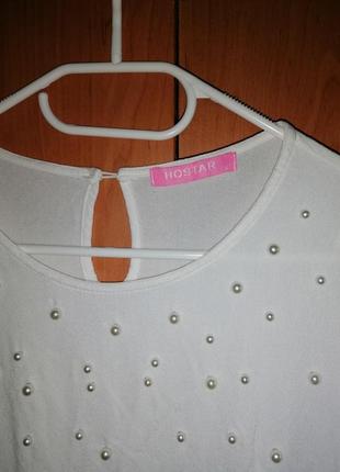 Легка блузка з перлинами4 фото