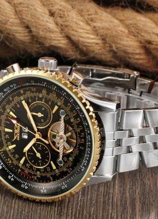 Чоловічий наручний механічний годинник jaragar luxury7 фото