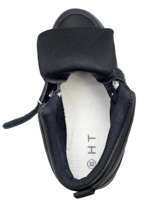 Демісезонні черевики для хлопчиків ht f0625-k/34 чорні 34 розмір5 фото