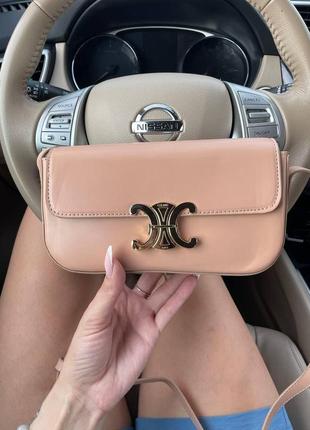 Сумка жіноча celine mini brown брендова сумка селін міні коричнева