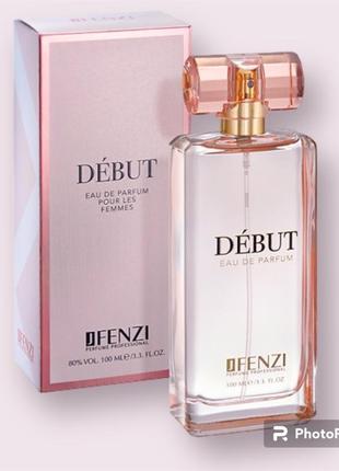 Jfenzi debut парфюмированная вода женская 100 мл цветочная мускусная (духи парфюм для женщин)
