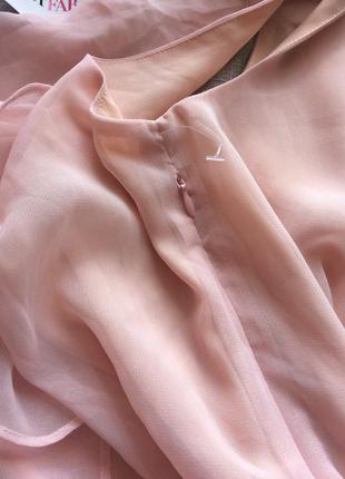 Пудровий літній сарафан з воланом плаття justfub7 фото
