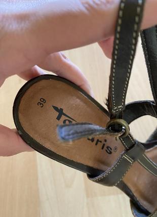 Кожаные сандали босоножки tamaris4 фото