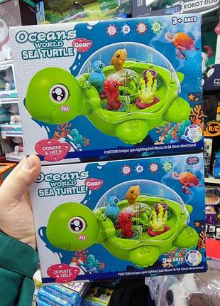 Іграшка музична "морська черепаха": шестерні, їздить, звук, світло
