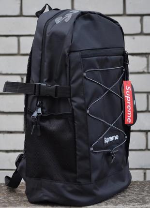 Рюкзак supreme big bag black портфель сумка супрім чорний жіночий / чоловічий2 фото