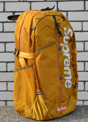 Рюкзак supreme box logo mountaineering yellow портфель сумка суприм желтый унисекс3 фото