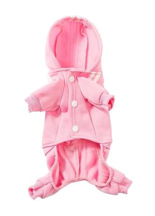 Костюм для собак и кошек "adidog" pink size s4 фото