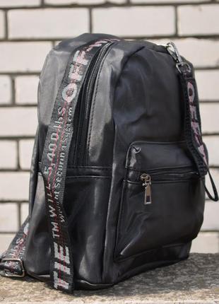 Рюкзак off white black t портфель сумка офф вайт черный женский / мужской2 фото