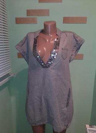 Брендовая туника платье оверсайз