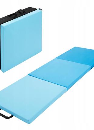 Мат гімнастичний складаний 4fizjo 180 x 60 x 5 см 4fj0570 blue