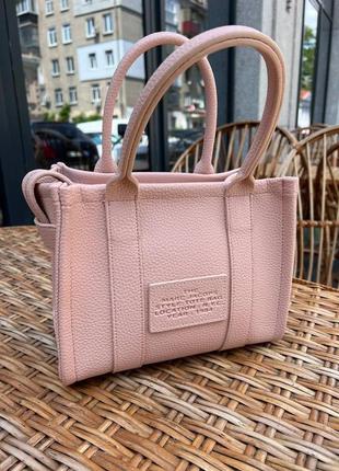 Женская сумка шоппер  марк джейкобс розовая5 фото