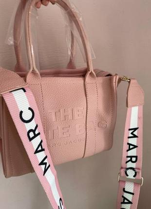 Женская сумка шоппер  марк джейкобс розовая10 фото