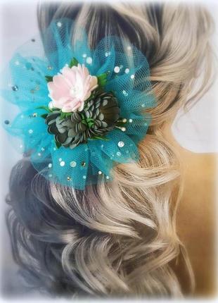 Квіти з фоамірану на гумці для волосся  "пробудження", прикраса, для дівчаток, 12 см, ручна робота