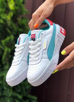 Р.39  кроссовки puma cali bold (бело/мятные) ks 9629
