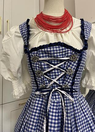 Платье сарафан в клетку р.36