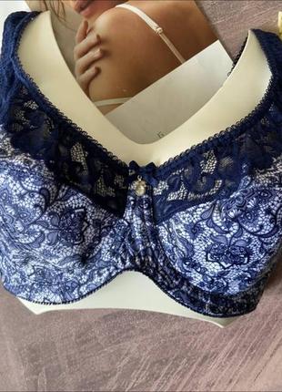 Синий бюстгальтер без поролона lanny mode 11693