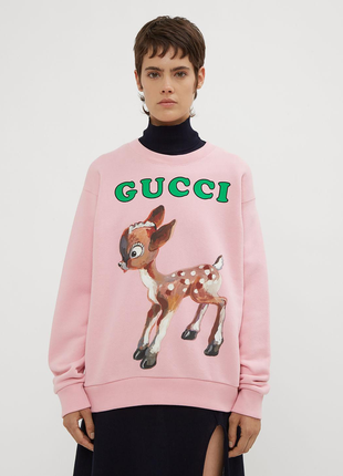 Рожевий світшот gucci bambi1 фото