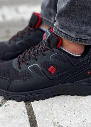 Мужские кроссовки  columbia out|dry waterproof black red